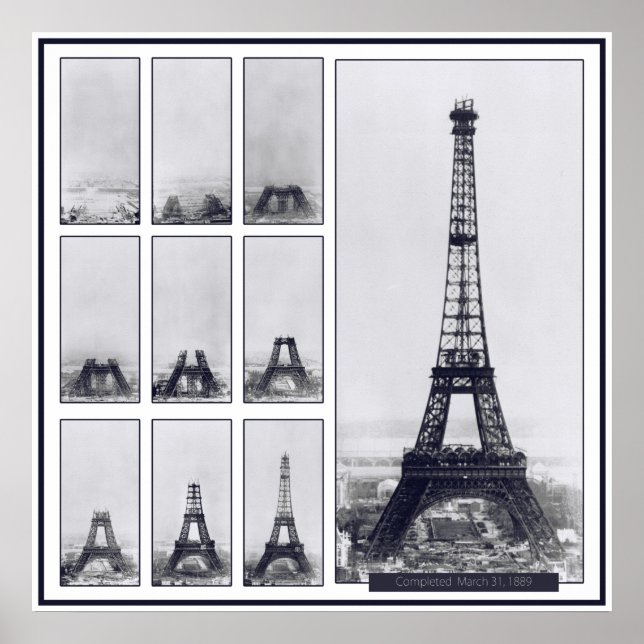 Gustav Eiffel's Tower Under Construction Poster (Framsidan)
