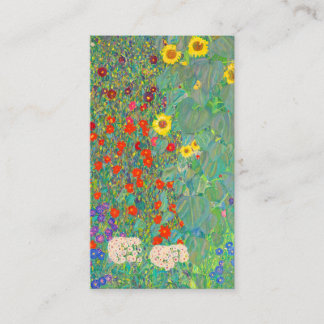 Gustav Klimt 1907,Farm Garden med solblommor. Visitkort