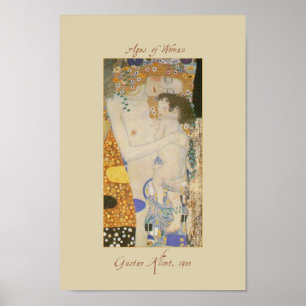 Gustav Klimt 3 års kvinnodetalj Poster