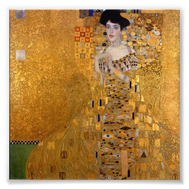 Gustav Klimt,Adele,Art nouveau,deco,guld,målarfärg Fototryck (Framsidan)