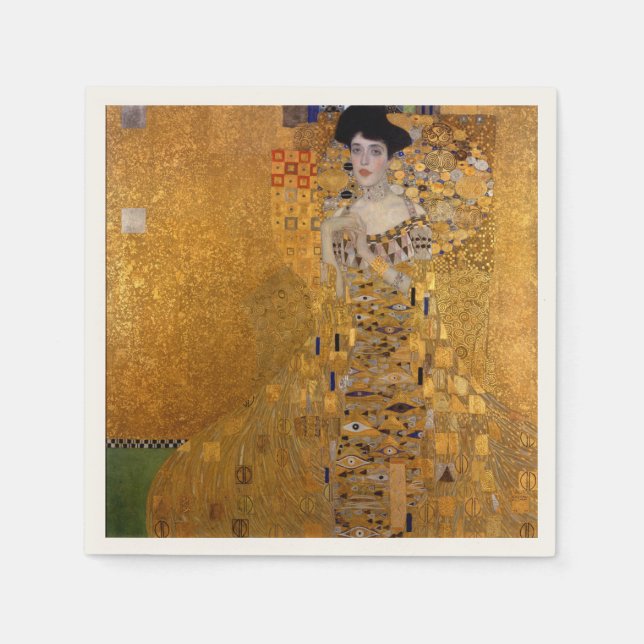 Gustav Klimt,Adele,Art nouveau,deco,guld,målarfärg Pappersservett (Framsidan)