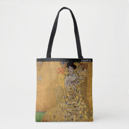 Gustav Klimt – Adele Bloch-Bauer – Anpassad text Tygkasse