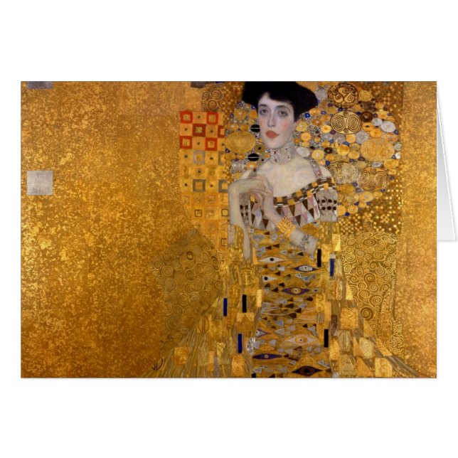 Gustav Klimt - Adele Bloch-Bauer I. Hälsningskort (Framsidan Horizontal)