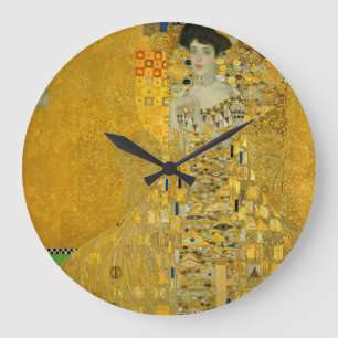 Gustav Klimt "Adele Bloch-Bauer I" Large Clock Stor Klocka