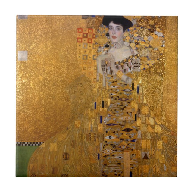 Gustav Klimt // Adele Bloch-Bauer's Porträtt. Kakelplatta (Framsidan)