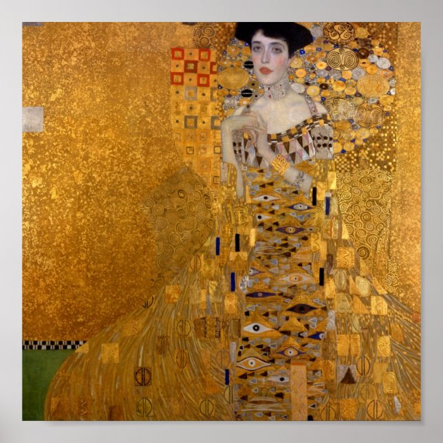 Gustav Klimt // Adele Bloch-Bauer's Porträtt Poster (Framsidan)