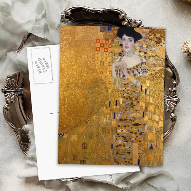 Gustav Klimt "Adele" Porträtt Vintage Vykort (Skapare uppladdad)