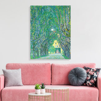 Gustav Klimt: Allé i parken Schloss Kammer Canvastryck