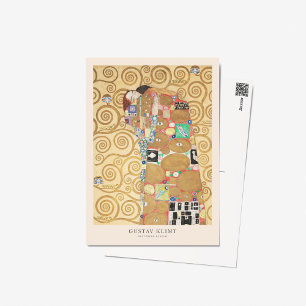 Gustav Klimt Älskare Embrace Art Exhibition Poster Vykort