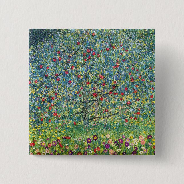 Gustav Klimt - Äppelträd Knapp (Framsida)
