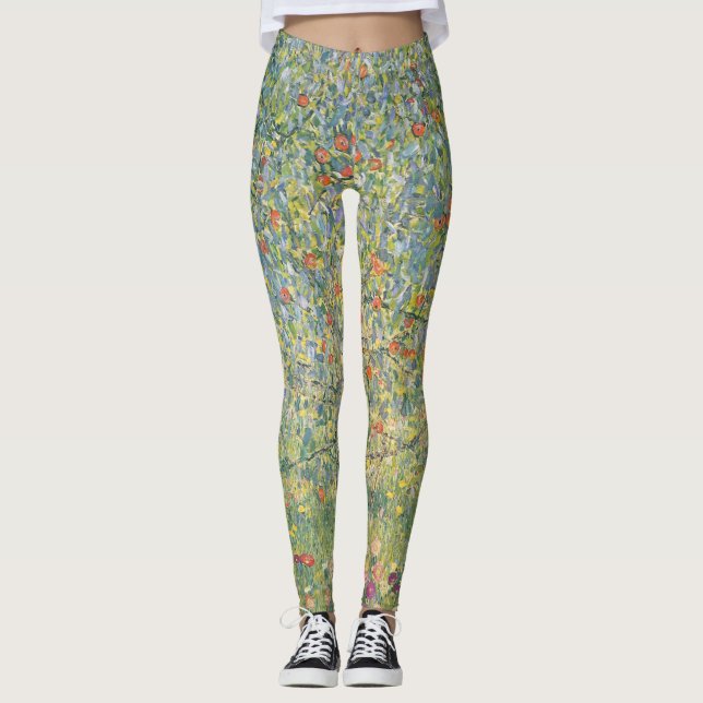 Gustav Klimt Äppelträd Leggings (Framsida)