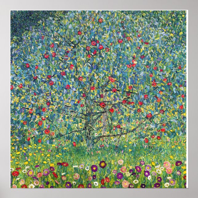 Gustav Klimt - Äppelträd Poster (Framsidan)