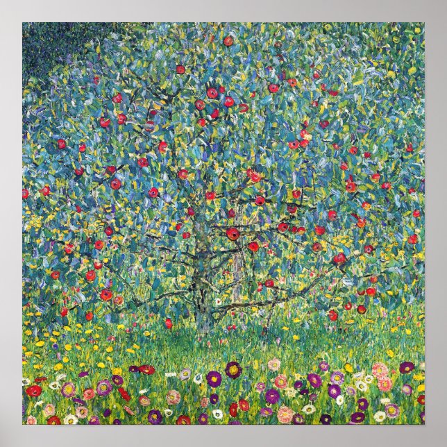 Gustav Klimt - Äppelträd Poster (Framsidan)