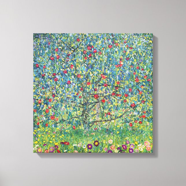 Gustav Klimt - Apple Träd Canvastryck (Framsida)