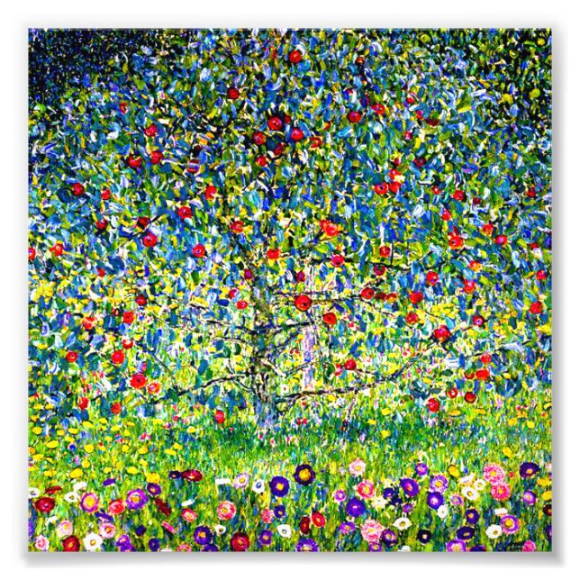 Gustav Klimt Apple Träd Fototryck (Framsidan)