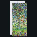 Gustav Klimt Apple Träd Inbjudningar<br><div class="desc">Kort med Gustav Klimts målning Apple Träd,  I (1912). Ett färglöst rödäpple träd står i en grönt fält av lila,  rosa,  gult och vita blommor. En perfekt för fläkt av Art nouveau och österrikisk konst.</div>