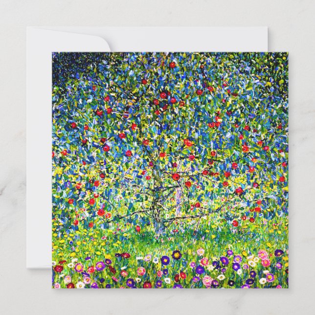 Gustav Klimt Apple Träd Inbjudningar (Framsida)