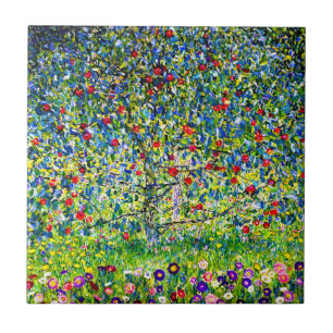 Gustav Klimt Apple Träd Kakelplatta