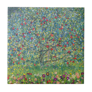 Gustav Klimt - Apple Träd Kakelplatta