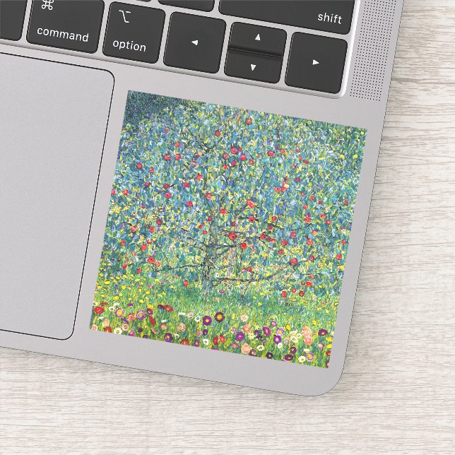 Gustav Klimt - Apple Träd Klistermärken (Detalj)