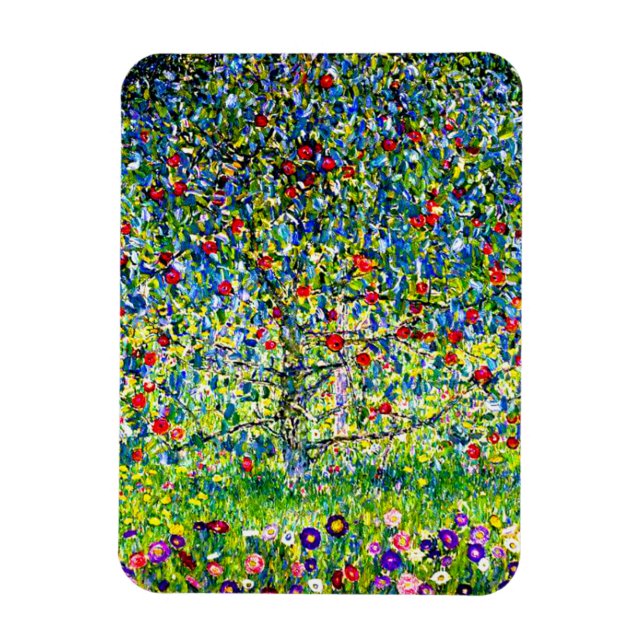 Gustav Klimt Apple Träd Magnet (Vertikal)