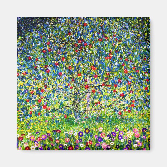 Gustav Klimt Apple Träd Magnet (Framsidan)