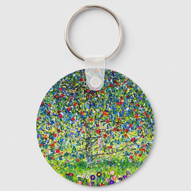 Gustav Klimt Apple Träd Nyckelring (Framsida)