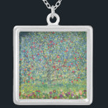 Gustav Klimt - Apple Träd Silverpläterat Halsband<br><div class="desc">Apple Träd I - Gustav Klimt,  Oil on Canvas,  1907</div>