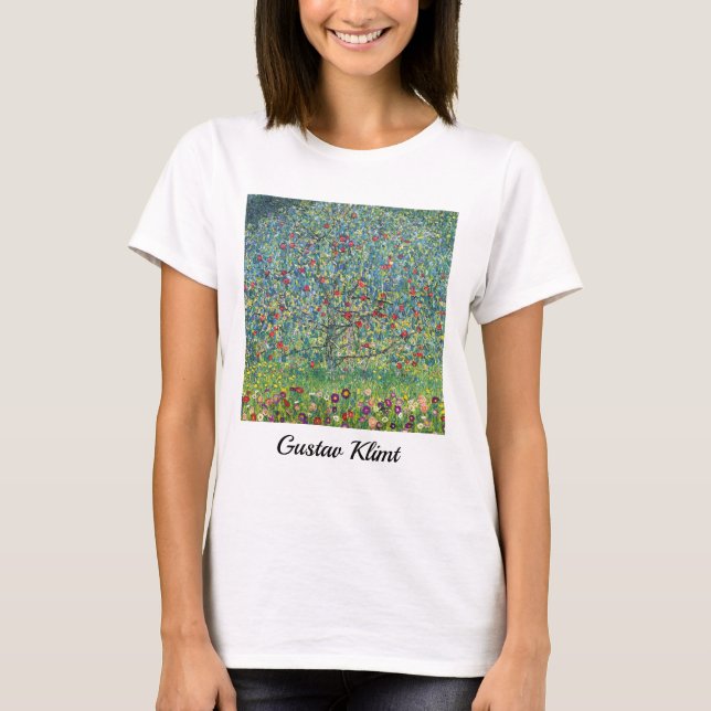 Gustav Klimt - Apple Träd T Shirt (Framsida)