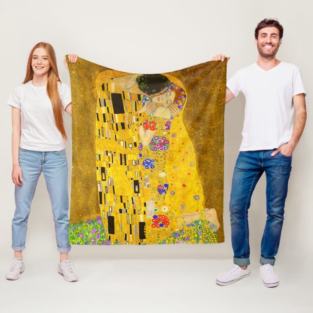 Gustav Klimt är berömden Kiss Fleecefilt (På plats)