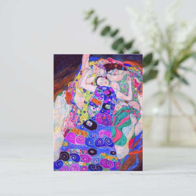 Gustav Klimt är berömden Virgin (1913). Vykort (Stående Fram)