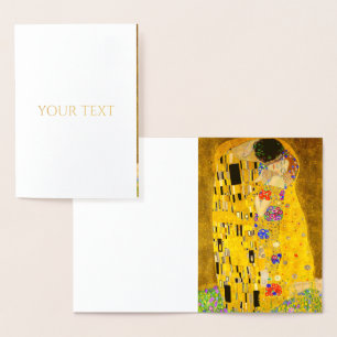 Gustav Klimt är berömdens målning. Folierat Kort