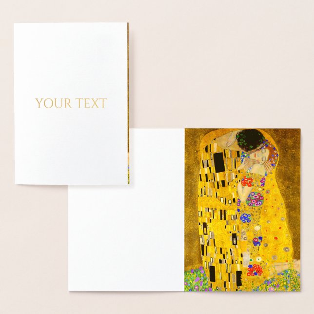 Gustav Klimt är berömdens målning. Folierat Kort (Display)
