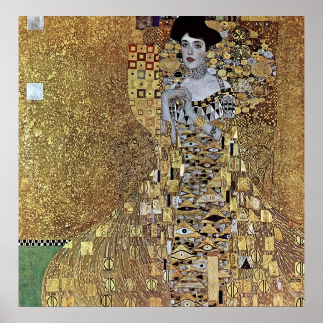 Gustav Klimt är Dam i Guld, Adele Bloch-Bauer Poster (Framsidan)
