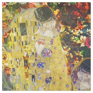 Gustav Klimt är Kiss_EDITED ART TRIBUTE Tyg