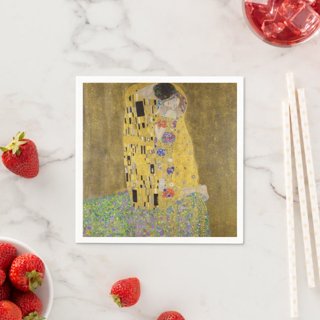 Gustav Klimt är Kiss Painting Art Pappersservett (Insitu)