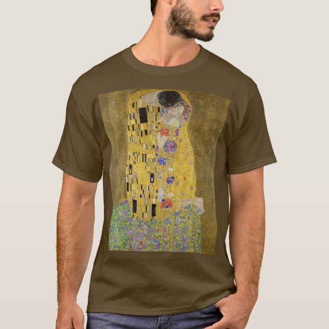 Gustav Klimt är Kiss Painting Art T Shirt (Framsida)