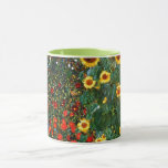 Gustav Klimt art - Farm Garden med solblommor Mugg<br><div class="desc">Gustav Klimt art - Farm Garden med Solblommor anpassningsbar art kaffe mugg.</div>