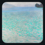 Gustav Klimt - Attersee Fyrkantigt Klistermärke<br><div class="desc">Attersee - Gustav Klimt,  Oil on Canvas,  1910</div>