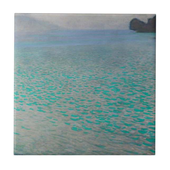 Gustav Klimt Attersee Kakelplatta (Framsidan)