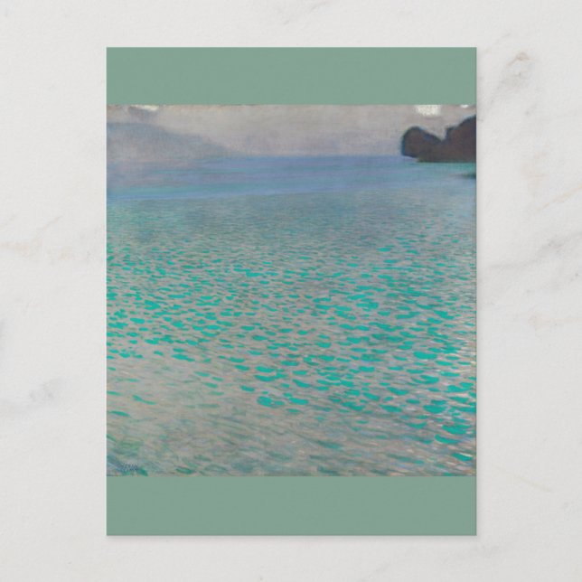 Gustav Klimt Attersee Vykort (Framsida)