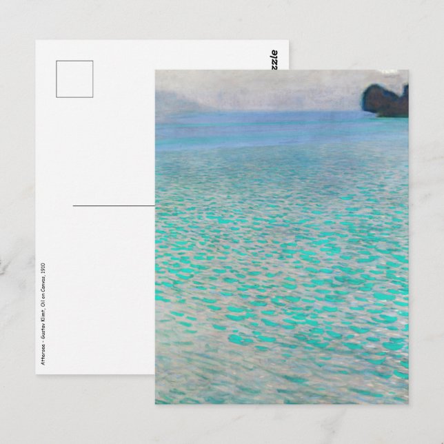 Gustav Klimt - Attersee Vykort (Fram/baksida)