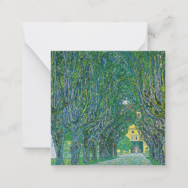 Gustav Klimt - Avenue i Park Schloss Kammer Anteckningskort (Framsida)