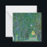 Gustav Klimt - Avenue i Park Schloss Kammer Anteckningskort<br><div class="desc">Avenue in the Park of Schloss Kammer - Gustav Klimt,  Oil on Canvas,  1912</div>