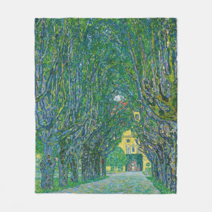 Gustav Klimt - Avenue i Park Schloss Kammer Fleecefilt