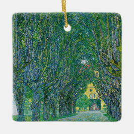 Gustav Klimt - Avenue i Park Schloss Kammer Julgransprydnad Keramik