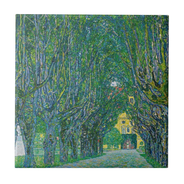 Gustav Klimt - Avenue i Park Schloss Kammer Kakelplatta (Framsidan)