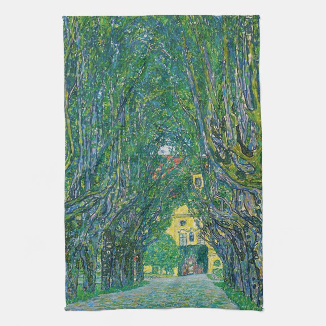 Gustav Klimt - Avenue i Park Schloss Kammer Kökshandduk (Vertikal)