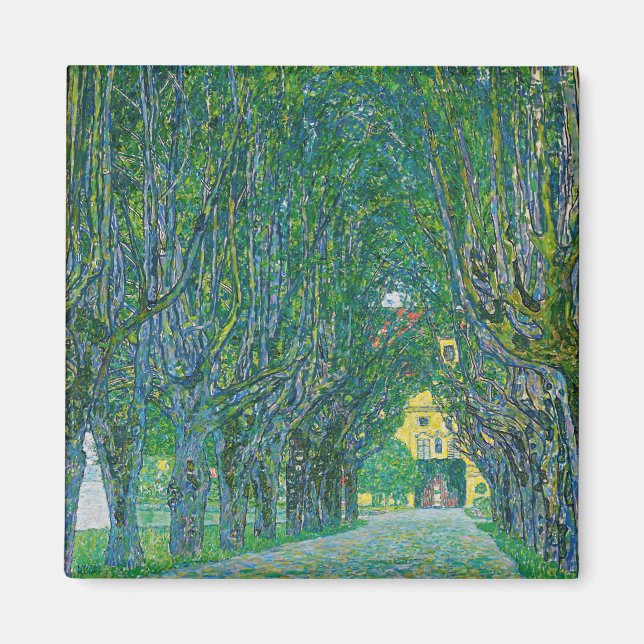Gustav Klimt - Avenue i Park Schloss Kammer Magnet (Framsidan)