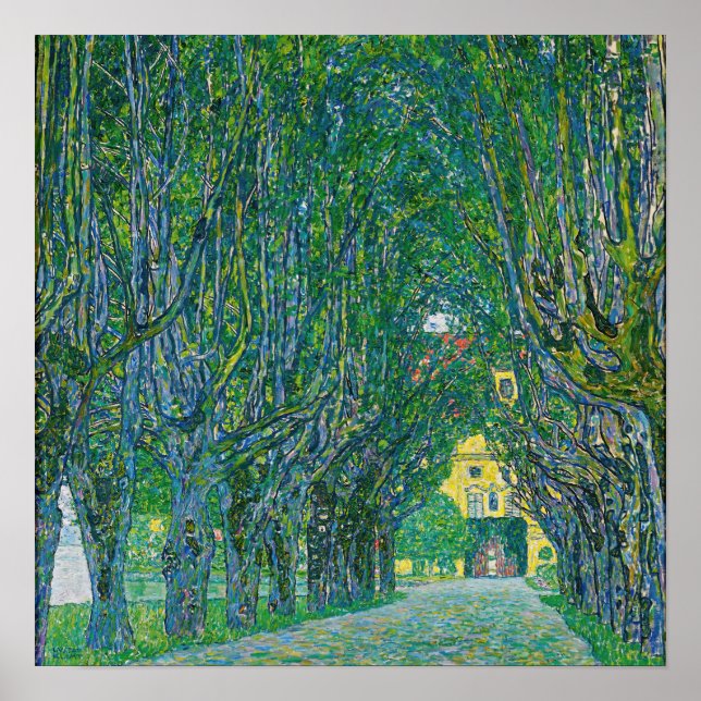 Gustav Klimt - Avenue i Park Schloss Kammer Poster (Framsidan)